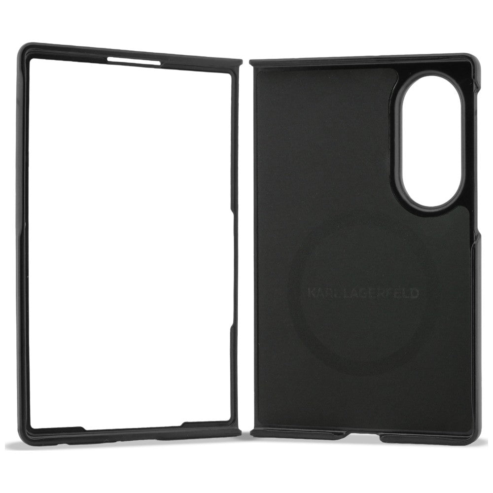 Custodia per Samsung Galaxy Z Fold8 F971, Karl Lagerfeld, Karl & Choupette Head Pin, Nera
