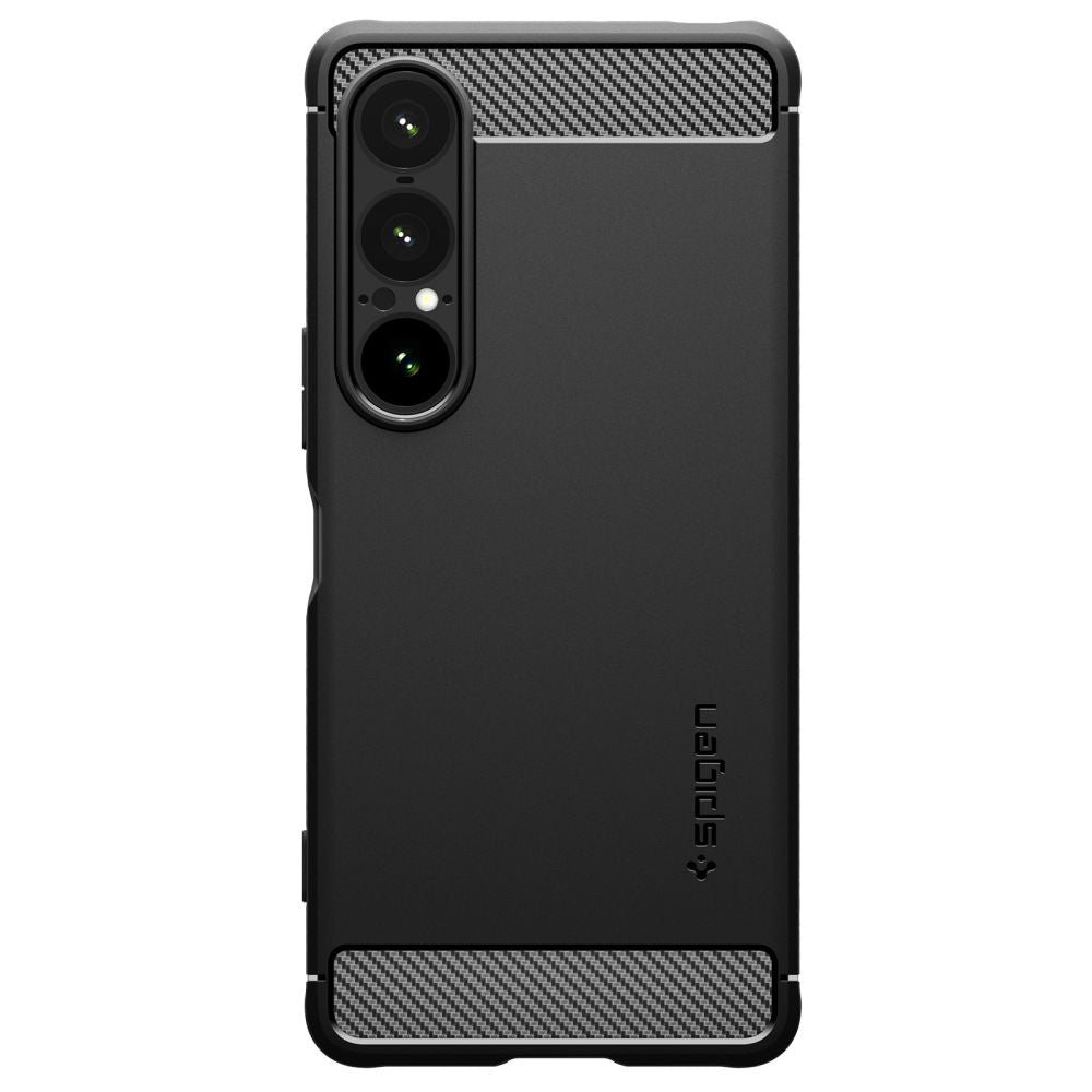 Custodia per Sony Xperia 1 VII, Spigen, Rugged Armor, Nera Opaca