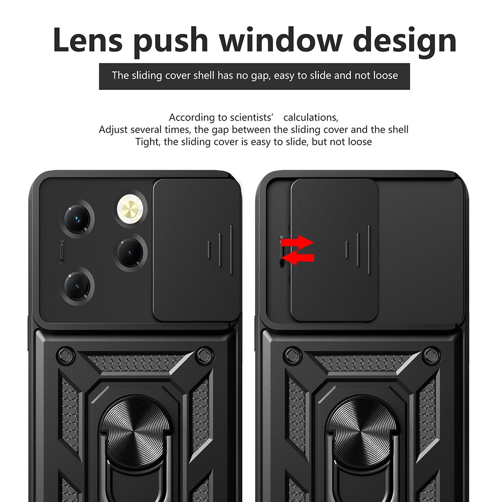 Custodia per Tecno Spark 20 Pro / Infinix Hot 40 / Hot 40 Pro, Techsuit, CamShield, Nera