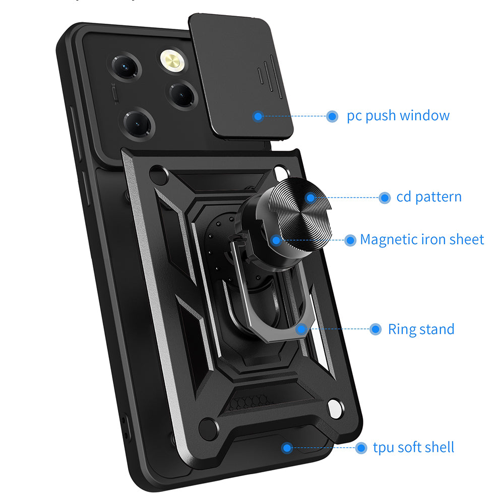 Custodia per Tecno Spark 20 Pro / Infinix Hot 40 / Hot 40 Pro, Techsuit, CamShield, Rosa