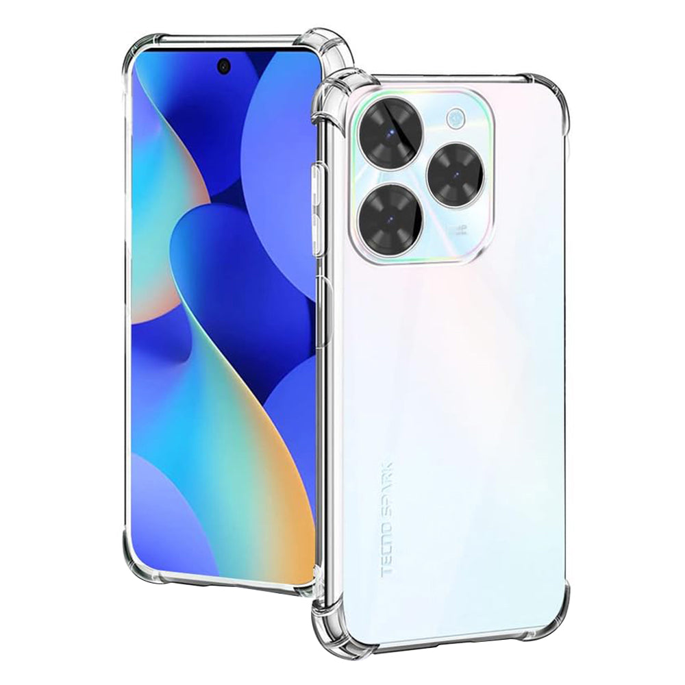 Custodia per Tecno Spark 20 Pro, Techsuit, Shockproof Clear, Trasparente