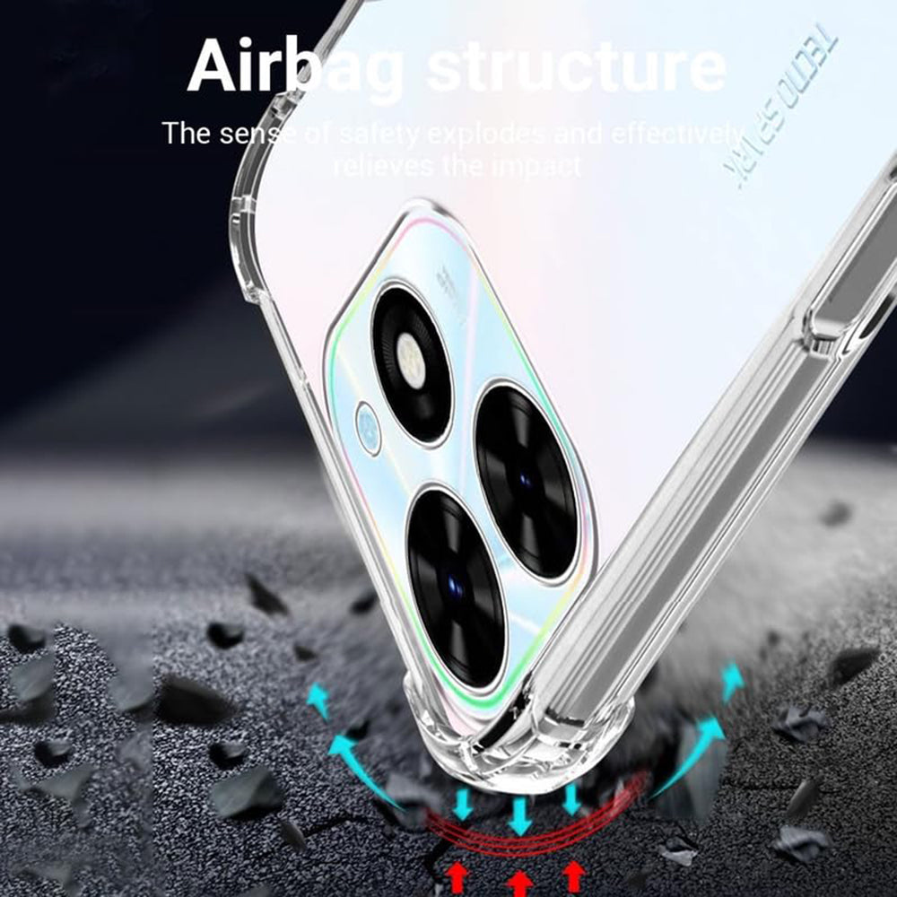 Custodia per Tecno Spark 20 Pro, Techsuit, Shockproof Clear, Trasparente