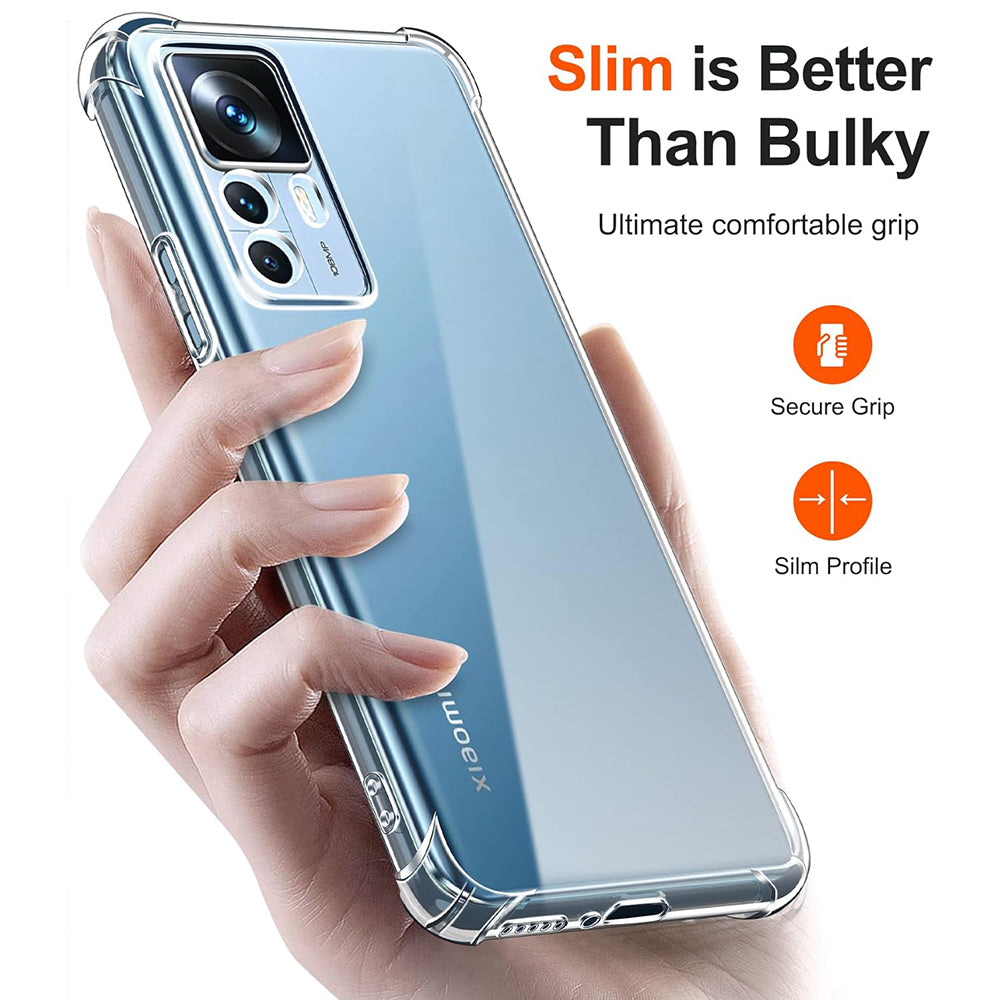 Custodia per Xiaomi 12T / 12T Pro, Techsuit, Shockproof Clear, Trasparente