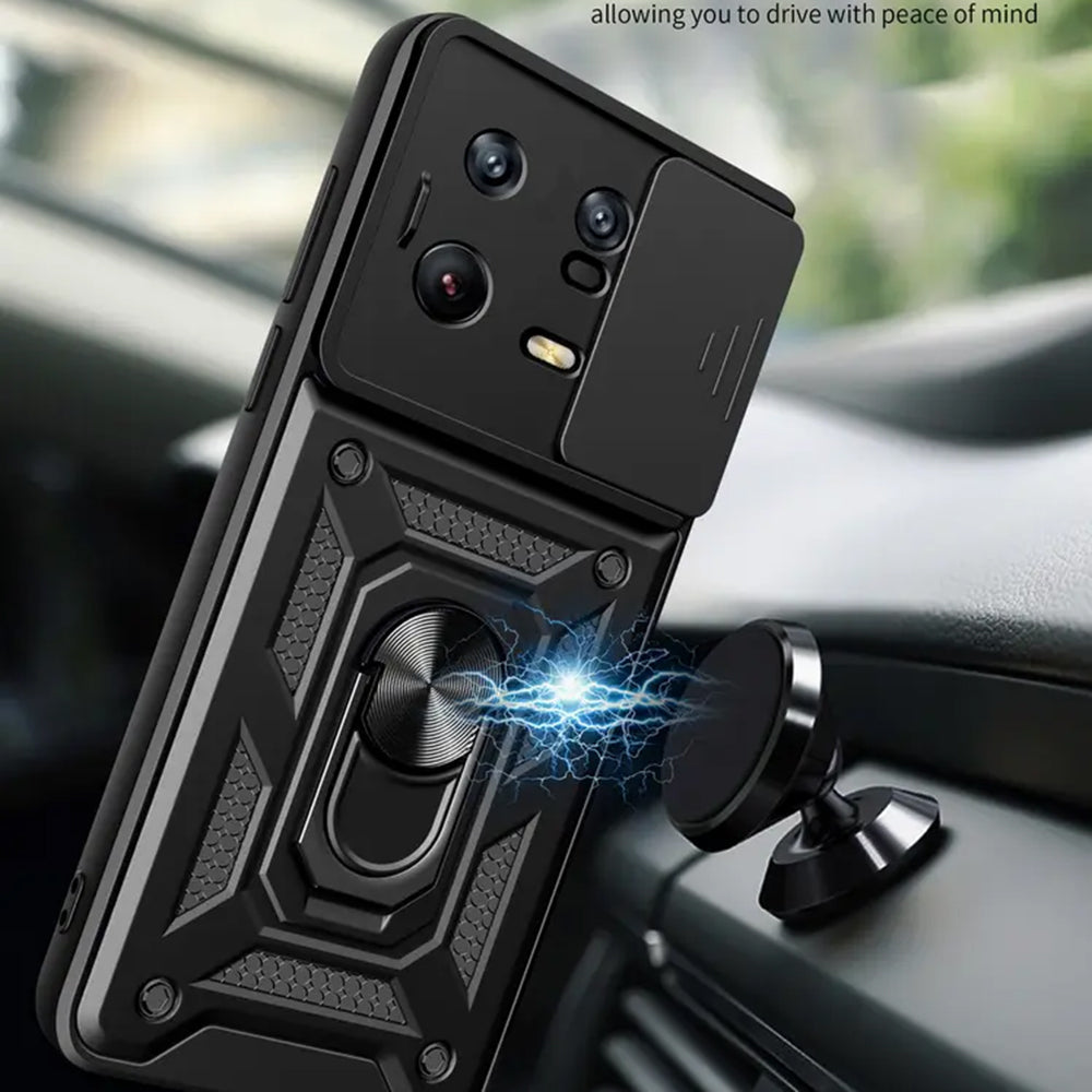 Custodia per Xiaomi 13 Pro, Techsuit, CamShield, Nera