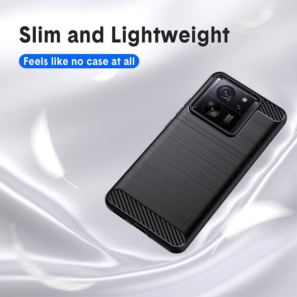 Custodia per Xiaomi 13T Pro / 13T, Techsuit, Carbonio, Nera