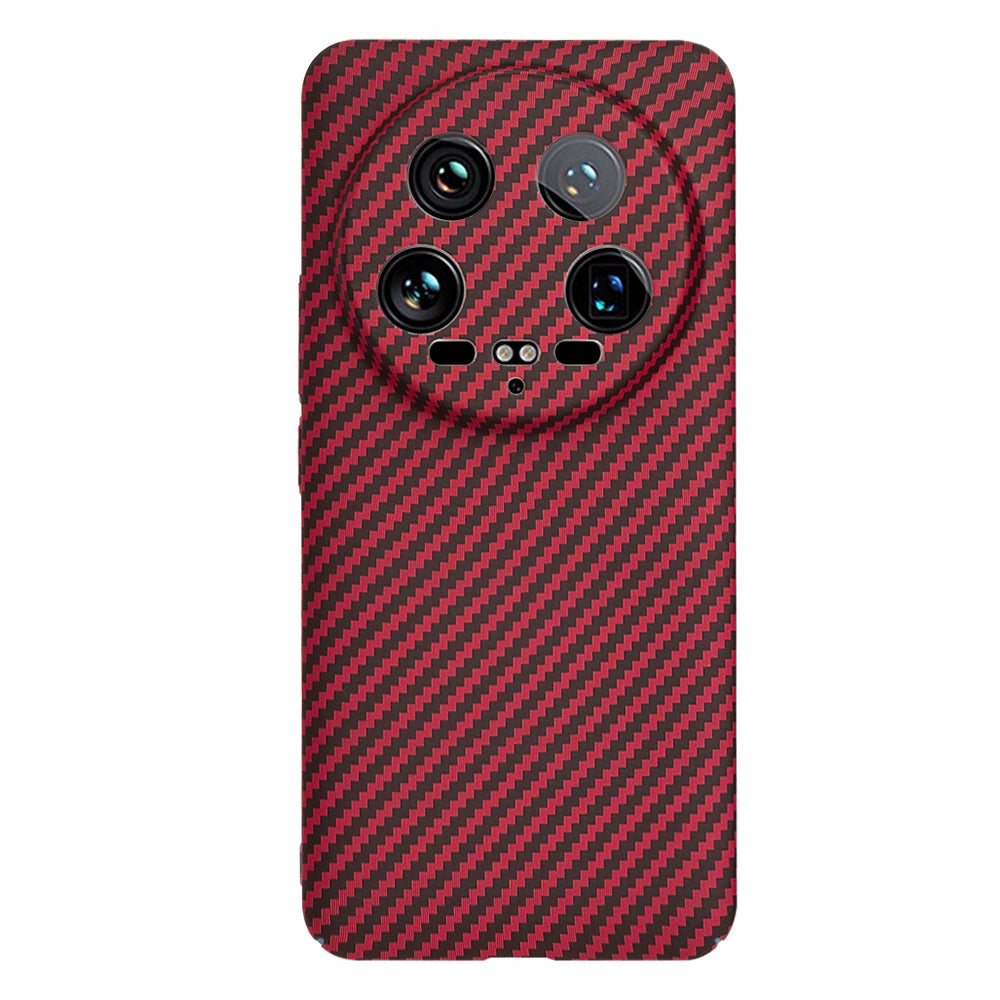 Custodia per Xiaomi 14 Ultra, Techsuit, Carbonite FiberShell, Rossa