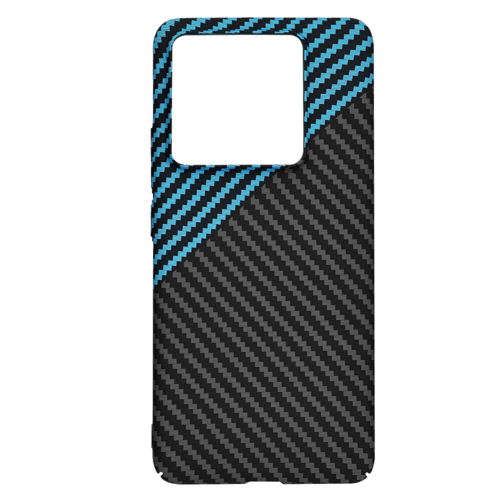 Custodia per Xiaomi 14T Pro, Techsuit, Carbonite FiberShell, Nero Bleu