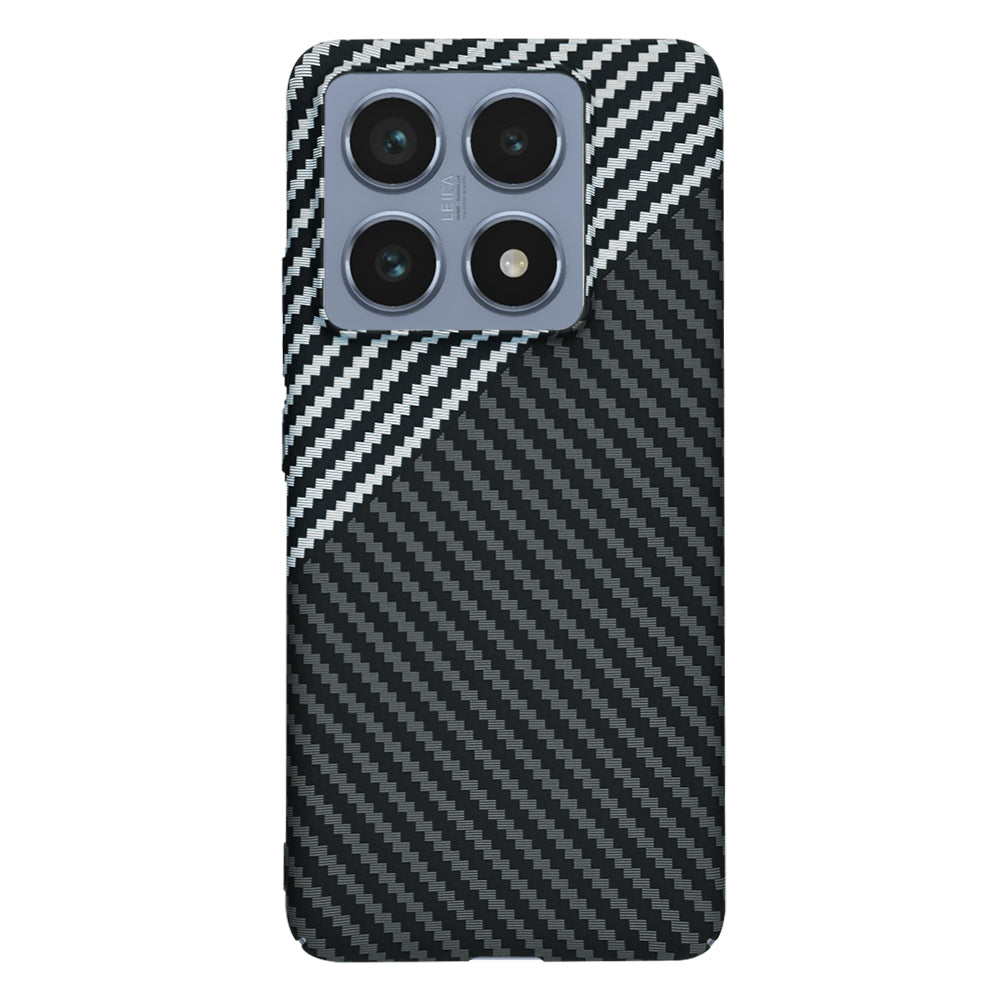 Custodia per Xiaomi 14T Pro, Techsuit, Carbonite FiberShell, Nero Grigio