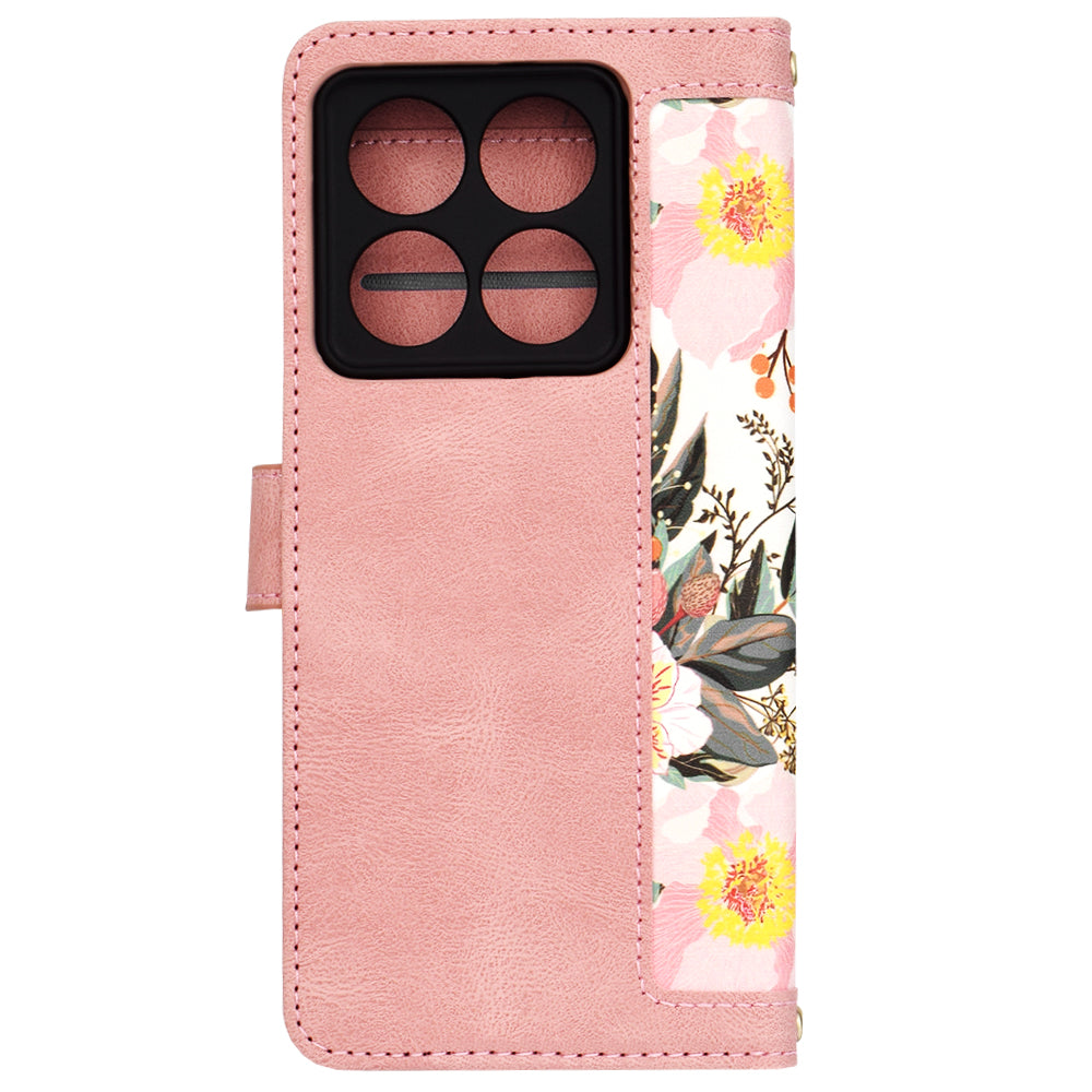 Custodia per Xiaomi 14T Pro, Techsuit, FlipCraft, Rosa