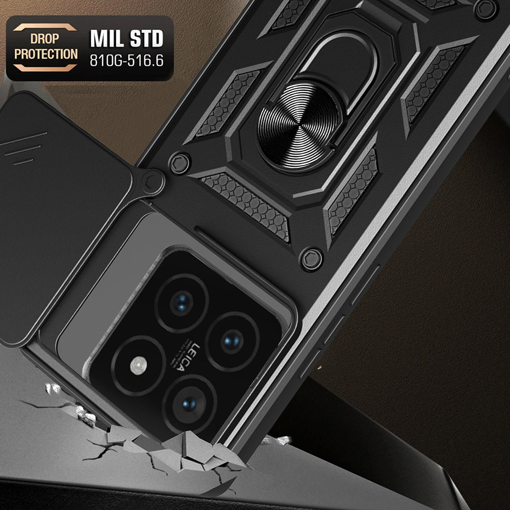 Custodia per Xiaomi 14T, Techsuit, CamShield, Nera