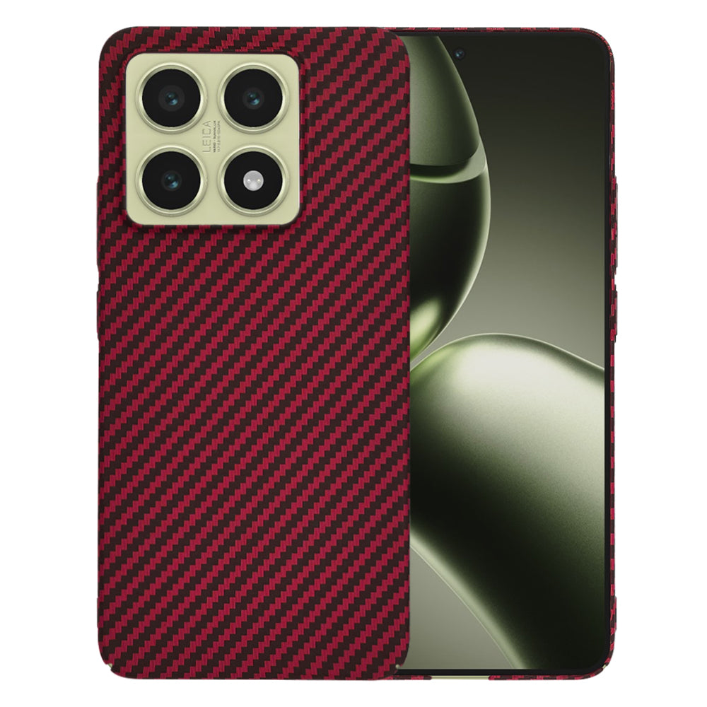 Custodia per Xiaomi 14T, Techsuit, Carbonite FiberShell, Rossa