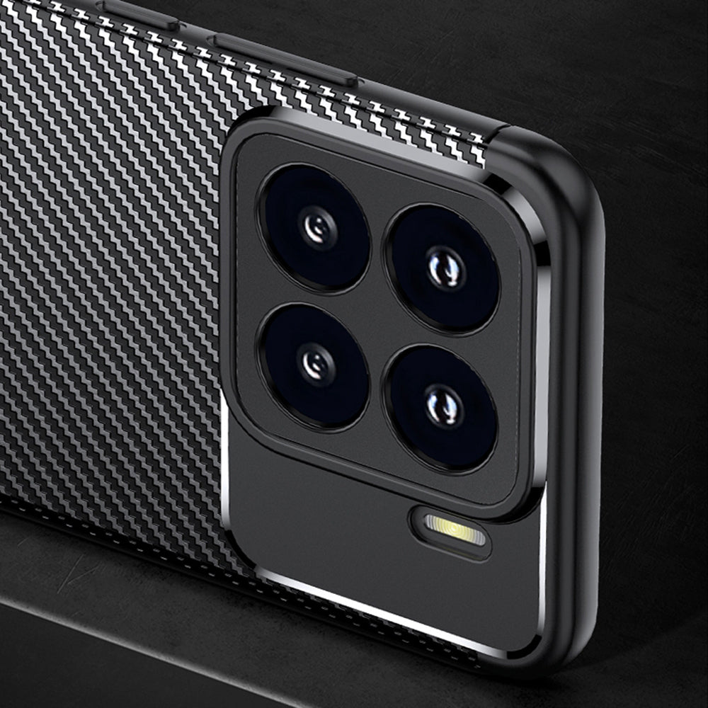 Custodia per Xiaomi 15 Pro, Techsuit, CarbonFiber, Nera