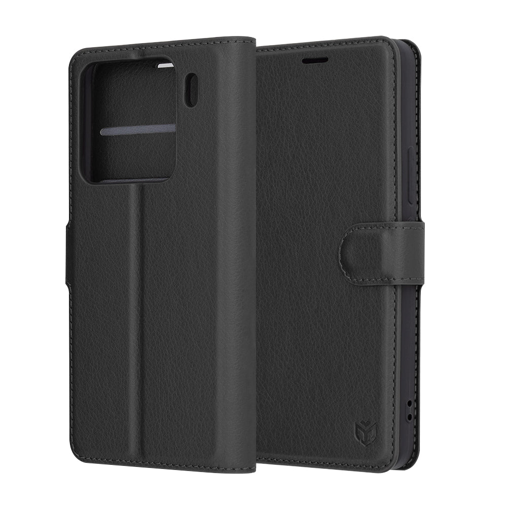 Custodia per Xiaomi 15 Pro, Techsuit, Leather Folio, Nera
