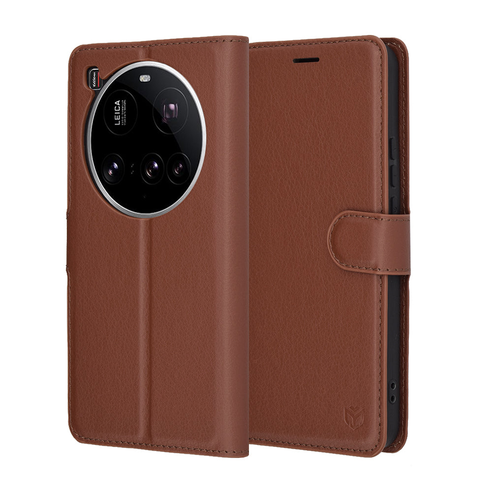 Custodia per Xiaomi 15 Ultra, Techsuit, Leather Folio, Marrone
