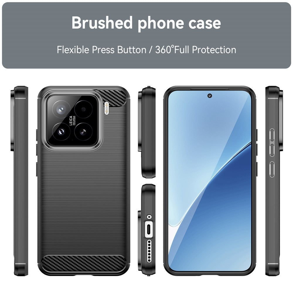 Custodia per Xiaomi 15T Pro, Techsuit, Carbonio, Nera