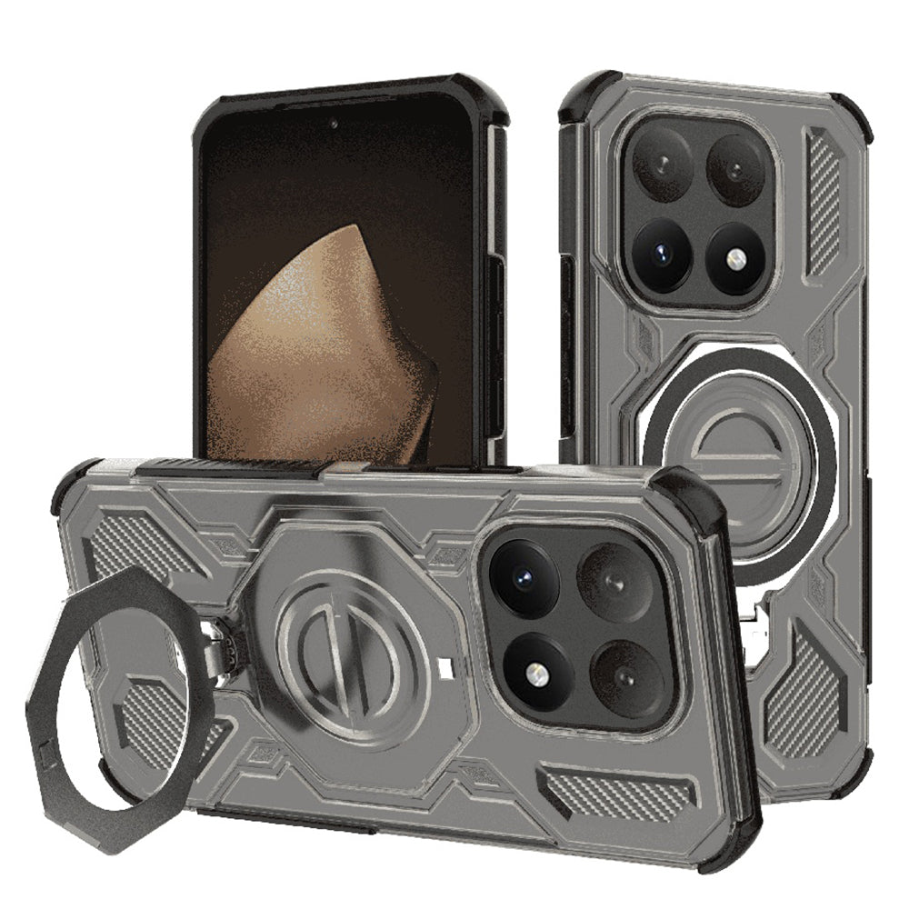 Custodia per Xiaomi 15T, Techsuit, Carbon Shield Pro, Fumo