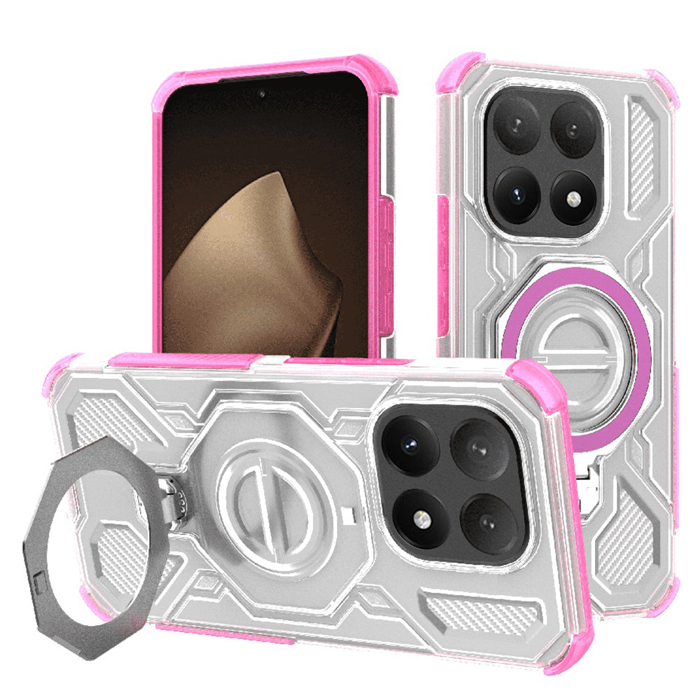 Custodia per Xiaomi 15T, Techsuit, Carbon Shield Pro, Rosa
