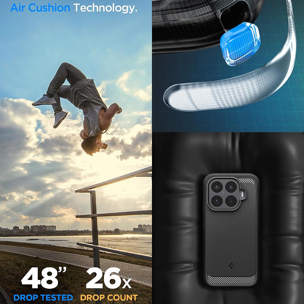 Custodia per Xiaomi 17T Pro, Spigen, Rugged Armor, Nera ACS11869