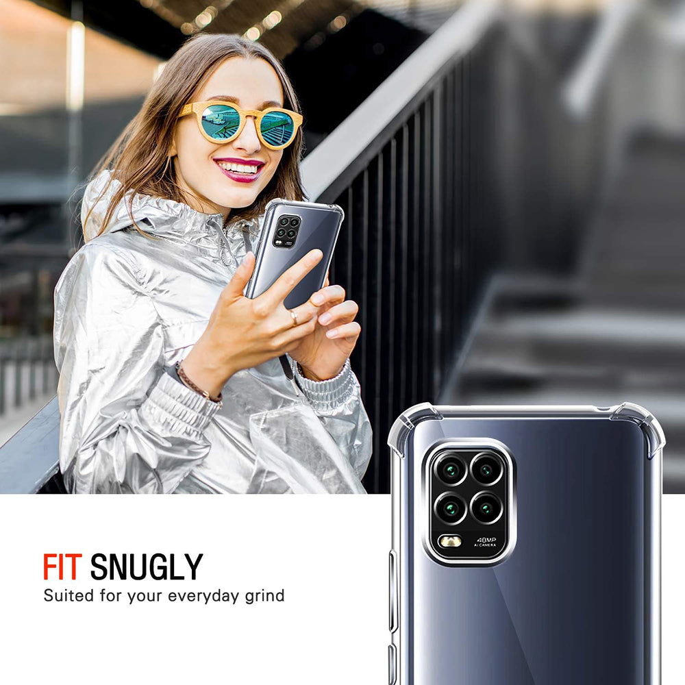 Custodia per Xiaomi Mi 10 Lite 5G, Techsuit, Shockproof Clear, Trasparente