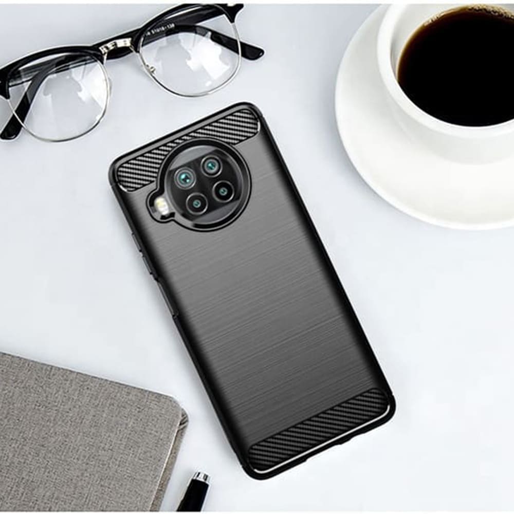 Custodia per Xiaomi Mi 10T Lite 5G, Techsuit, Carbonio, Nera