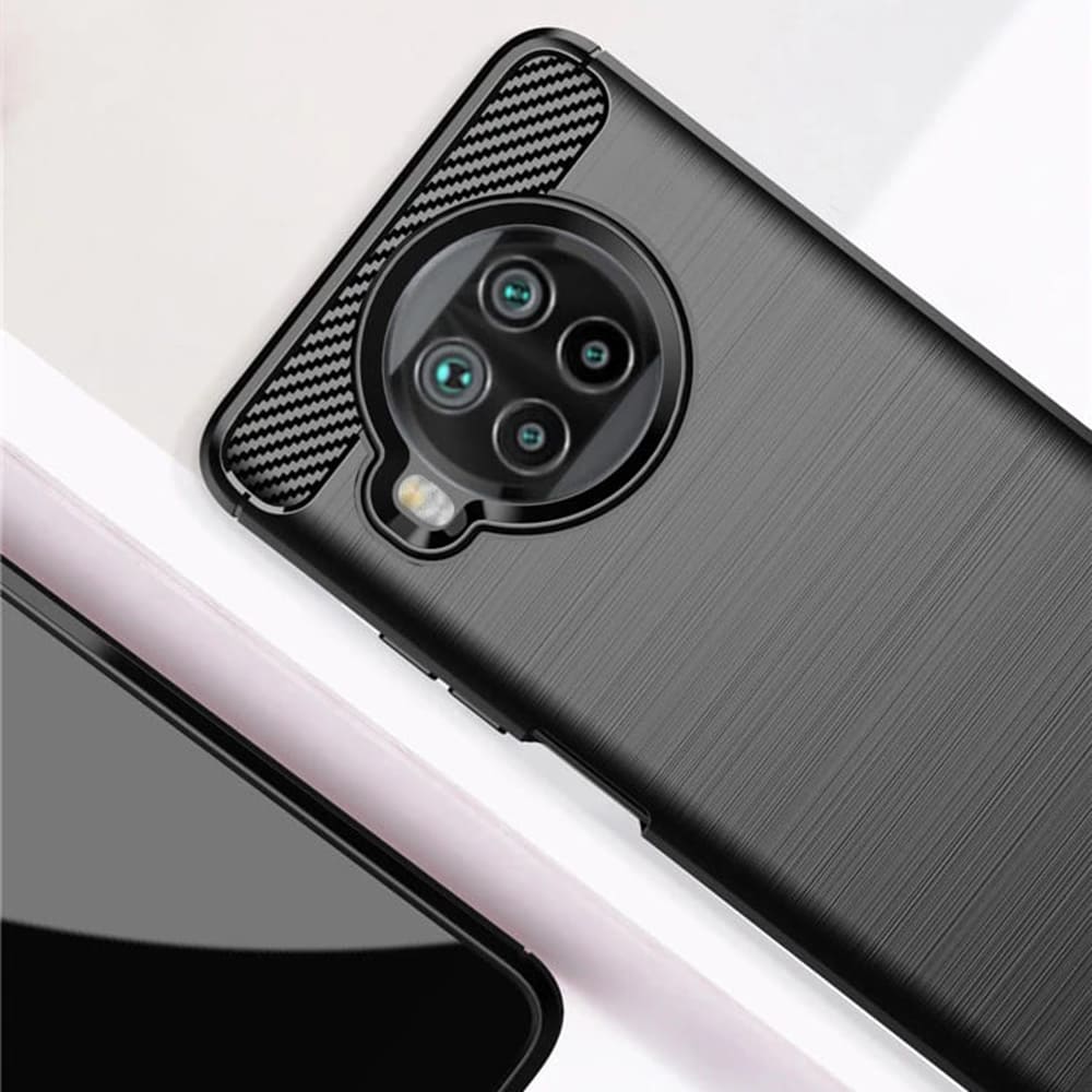 Custodia per Xiaomi Mi 10T Lite 5G, Techsuit, Carbonio, Nera
