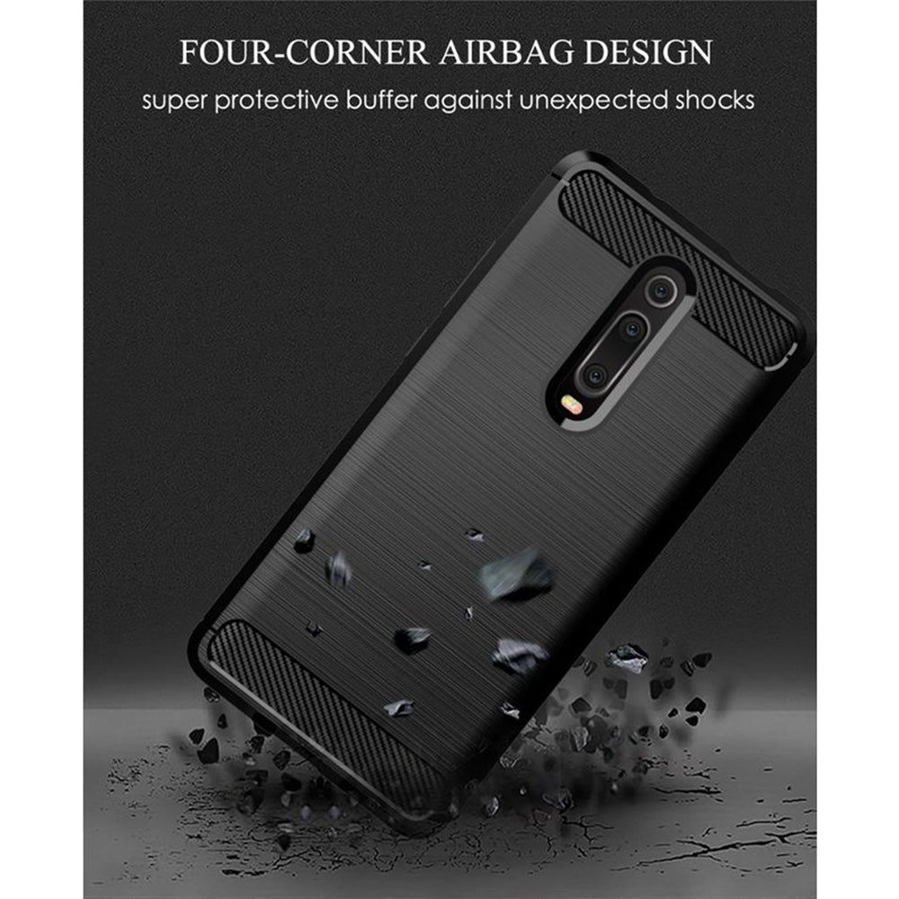 Custodia per Xiaomi Mi 9T Pro / 9T / Redmi K20 Pro / K20, Techsuit, Carbonio, Nera