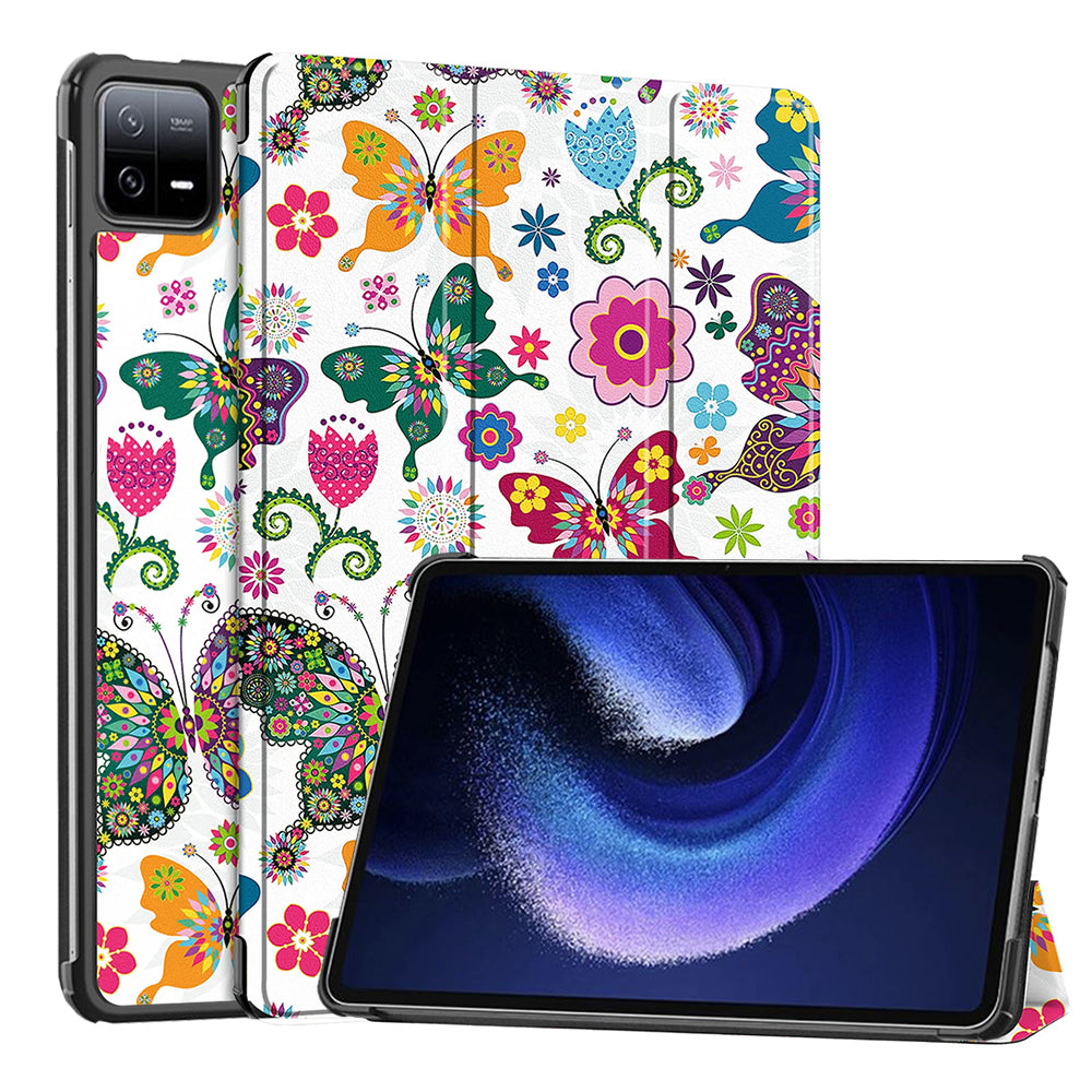 Custodia per Xiaomi Pad 6 / 6 Pro, Techsuit, FoldPro Butterfly, Multicolore