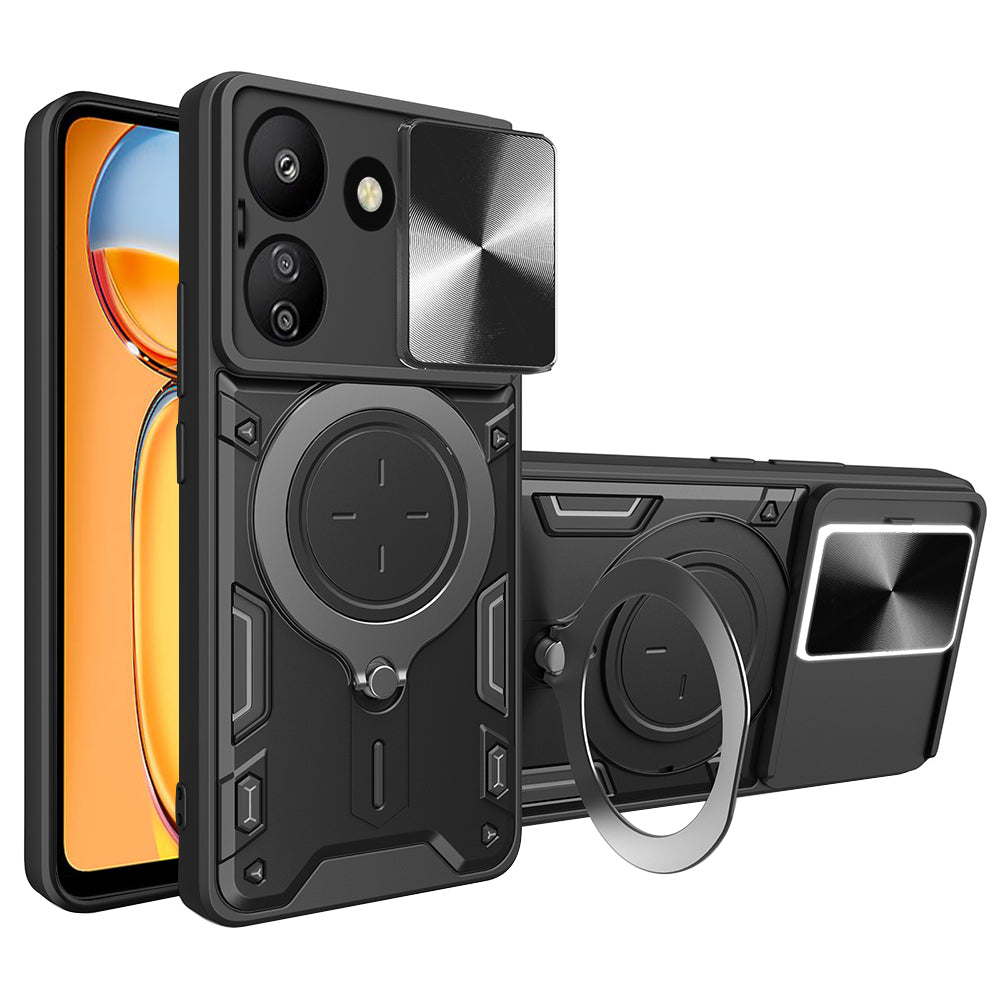 Custodia per Xiaomi Poco C65 / Redmi 13C, Techsuit, CamGuard Pro, Nera