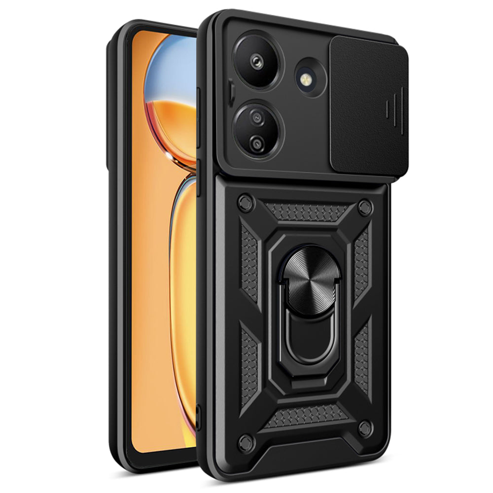 Custodia per Xiaomi Poco C65 / Redmi 13C, Techsuit, CamShield, Nera