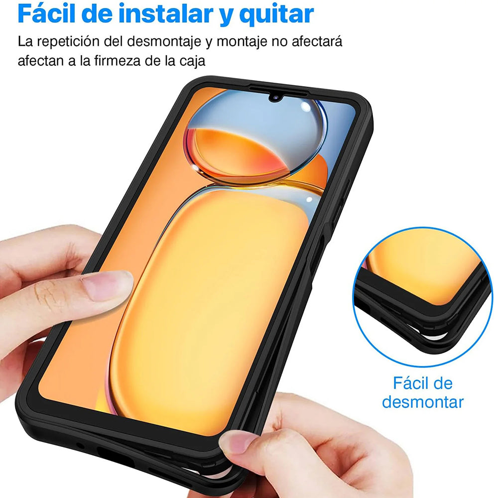 Custodia per Xiaomi Poco C65 / Redmi 13C, Techsuit, ColorVerse 360, Nera
