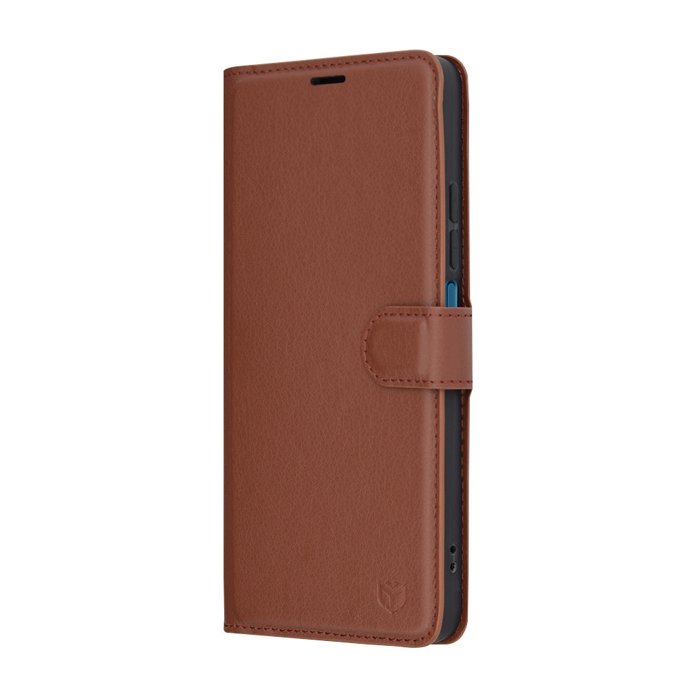 Custodia per Xiaomi Poco C75 / Redmi 14C, Techsuit, Leather Folio, Marrone
