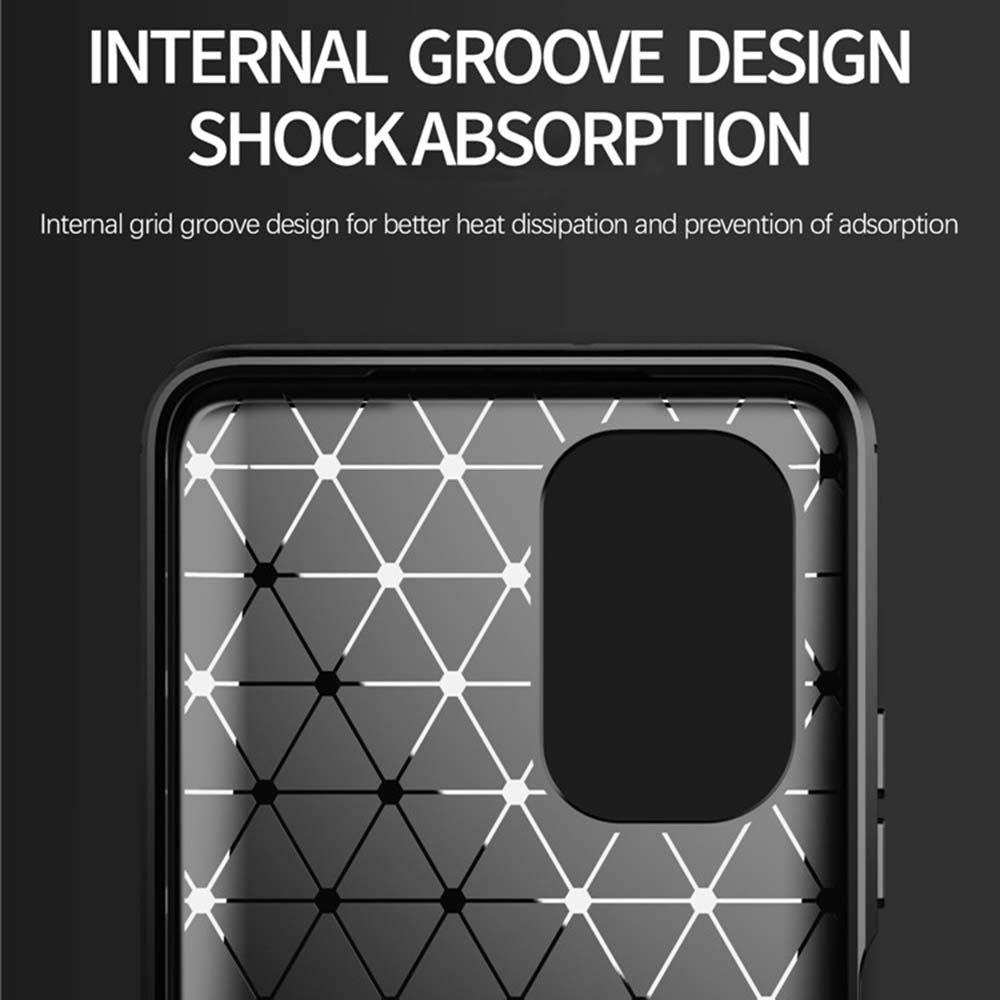 Custodia per Xiaomi Poco F3 / Mi 11i, Techsuit, Carbonio, Nera