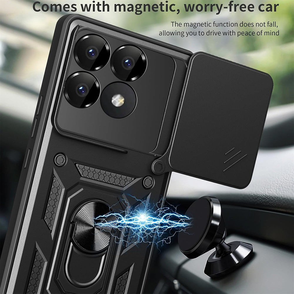 Custodia per Xiaomi Poco F6 Pro, Techsuit, CamShield, Blu
