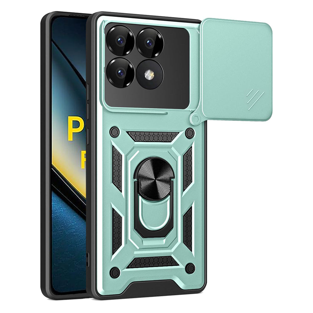 Custodia per Xiaomi Poco F6 Pro, Techsuit, CamShield, Verde