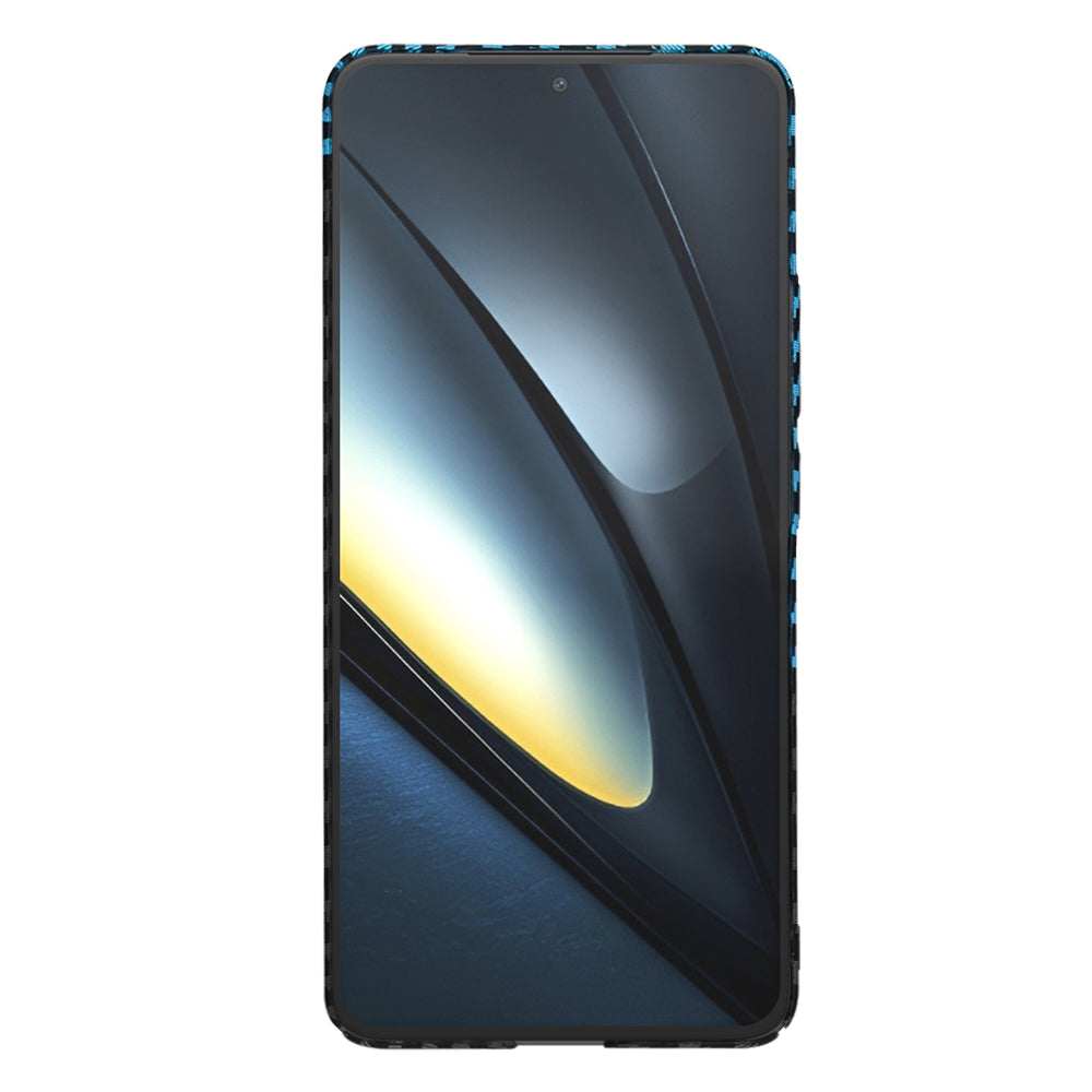 Custodia per Xiaomi Poco F6 Pro, Techsuit, Carbonite FiberShell, Nero Bleu