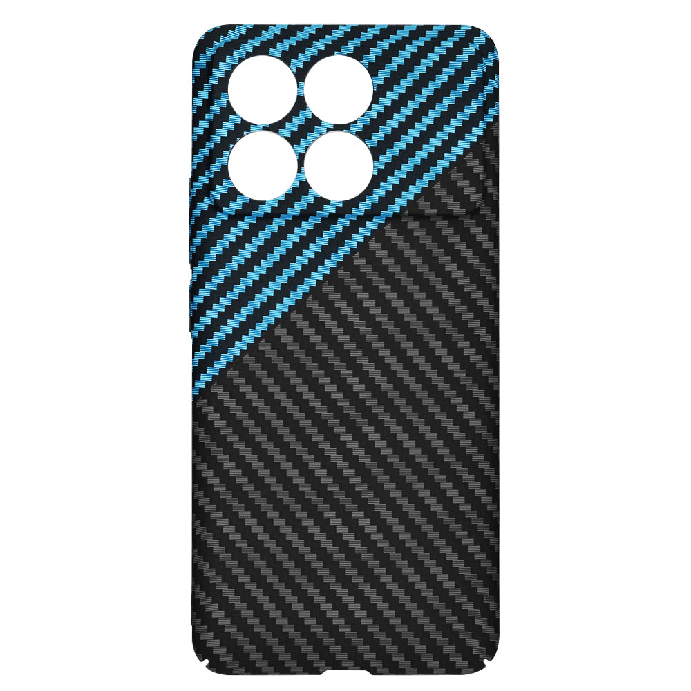 Custodia per Xiaomi Poco F6 Pro, Techsuit, Carbonite FiberShell, Nero Bleu