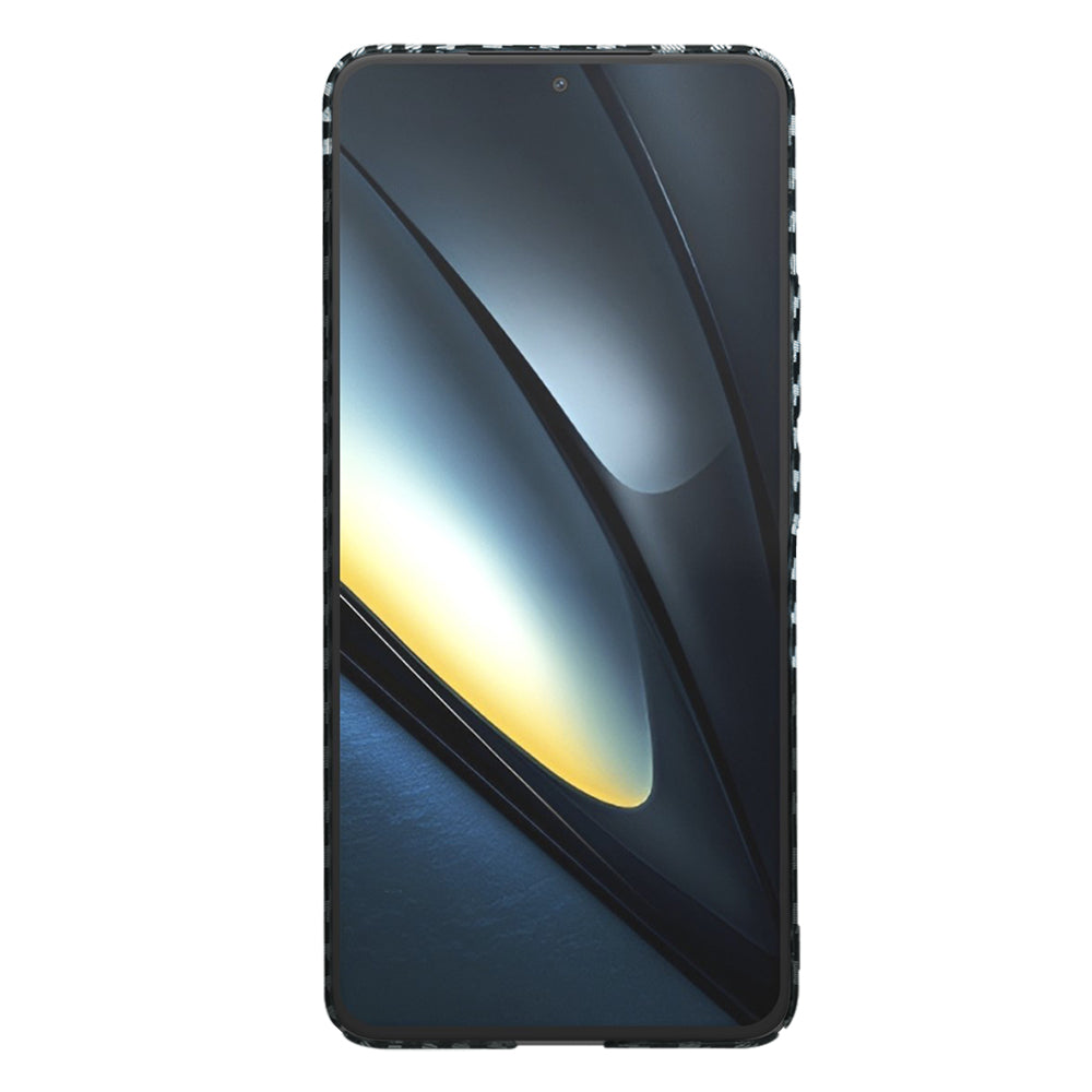 Custodia per Xiaomi Poco F6 Pro, Techsuit, Carbonite FiberShell, Nero Grigio