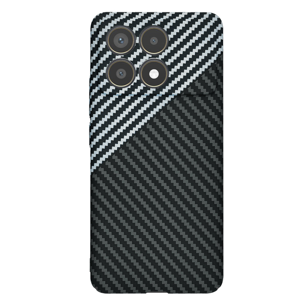 Custodia per Xiaomi Poco F6 Pro, Techsuit, Carbonite FiberShell, Nero Grigio