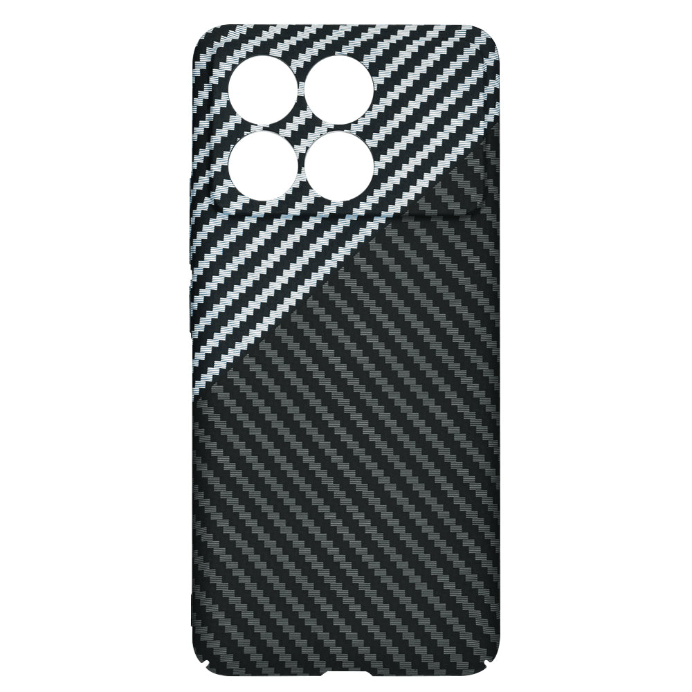 Custodia per Xiaomi Poco F6 Pro, Techsuit, Carbonite FiberShell, Nero Grigio