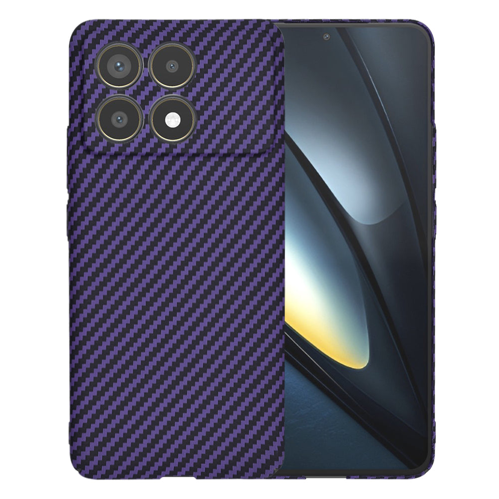 Custodia per Xiaomi Poco F6 Pro, Techsuit, Carbonite FiberShell, Viola