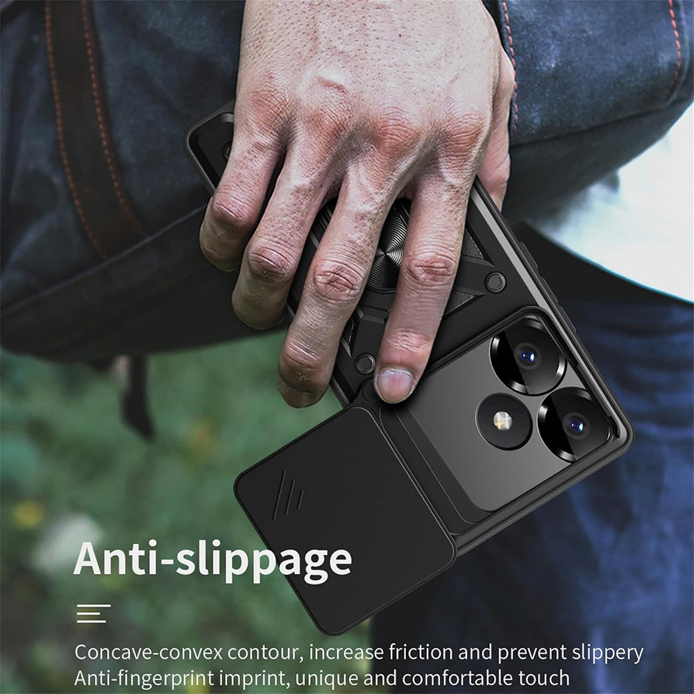 Custodia per Xiaomi Poco F6, Techsuit, CamShield, Rosa