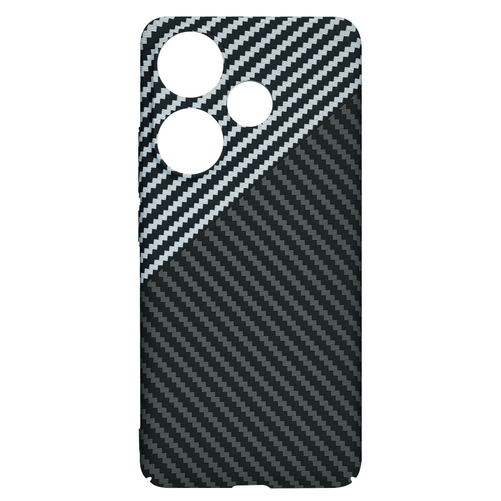 Custodia per Xiaomi Poco F6, Techsuit, Carbonite FiberShell, Nero Grigio