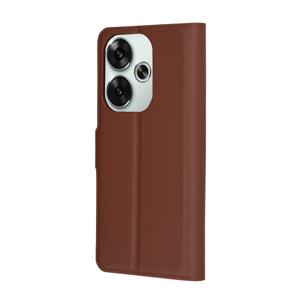 Custodia per Xiaomi Poco F6, Techsuit, Leather Folio, Marrone