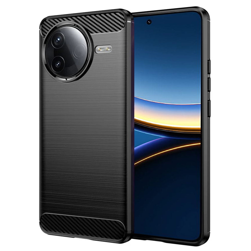 Custodia per Xiaomi Poco F7 Pro, Techsuit, Carbonio, Nera