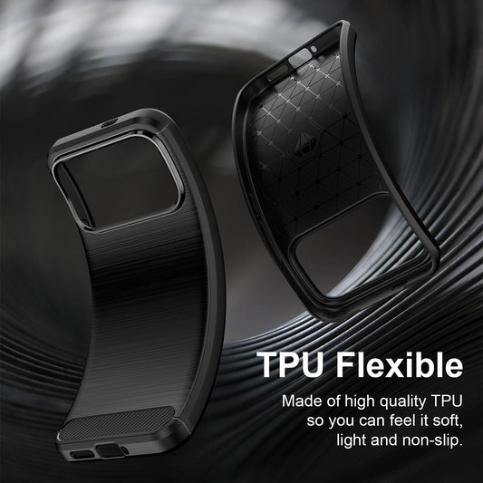 Custodia per Xiaomi Poco F9 Pro, Techsuit, Carbonio, Nera