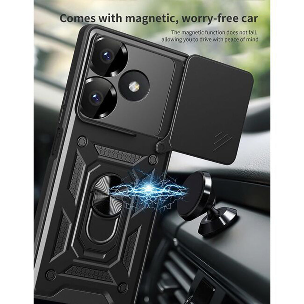 Custodia per Xiaomi Poco M6 4G / Redmi 13, Techsuit, CamShield, Blu