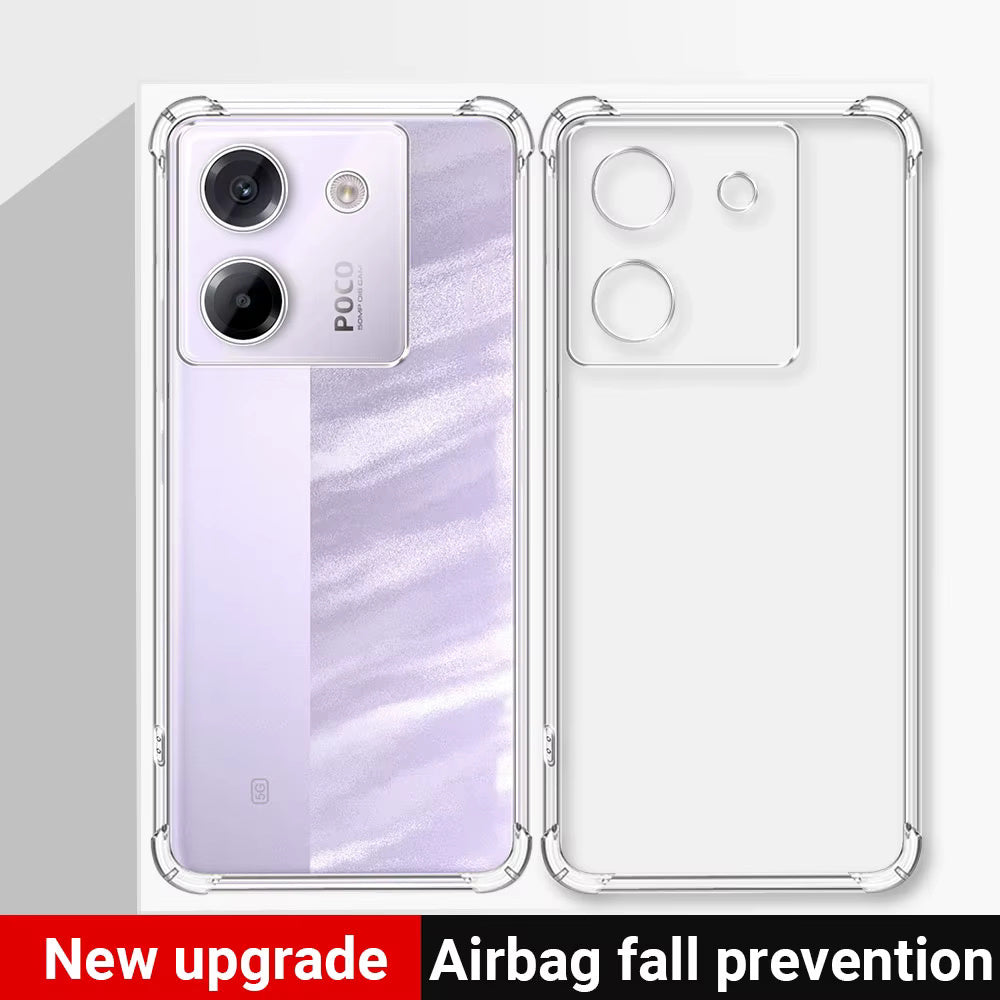 Custodia per Xiaomi Poco M7 Pro 5G, Techsuit, Shockproof Clear, Trasparente