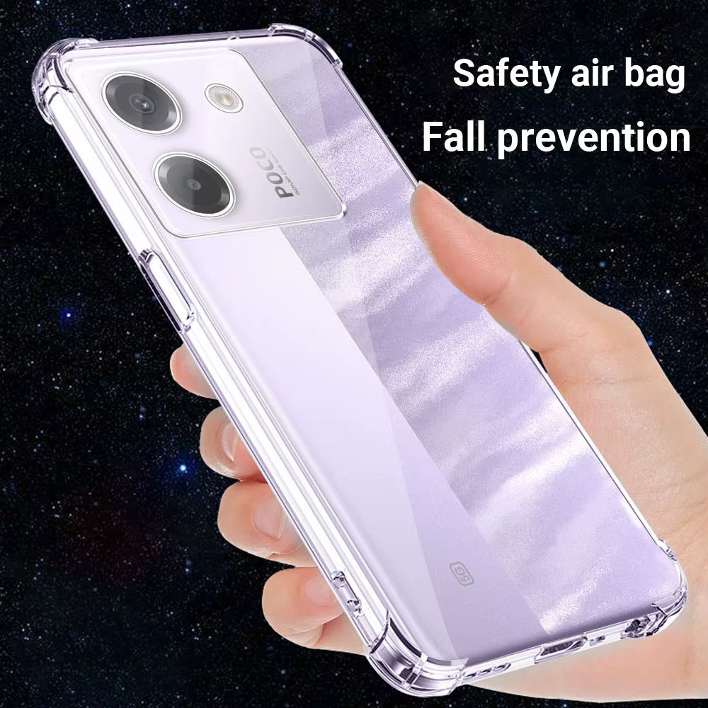 Custodia per Xiaomi Poco M7 Pro 5G, Techsuit, Shockproof Clear, Trasparente