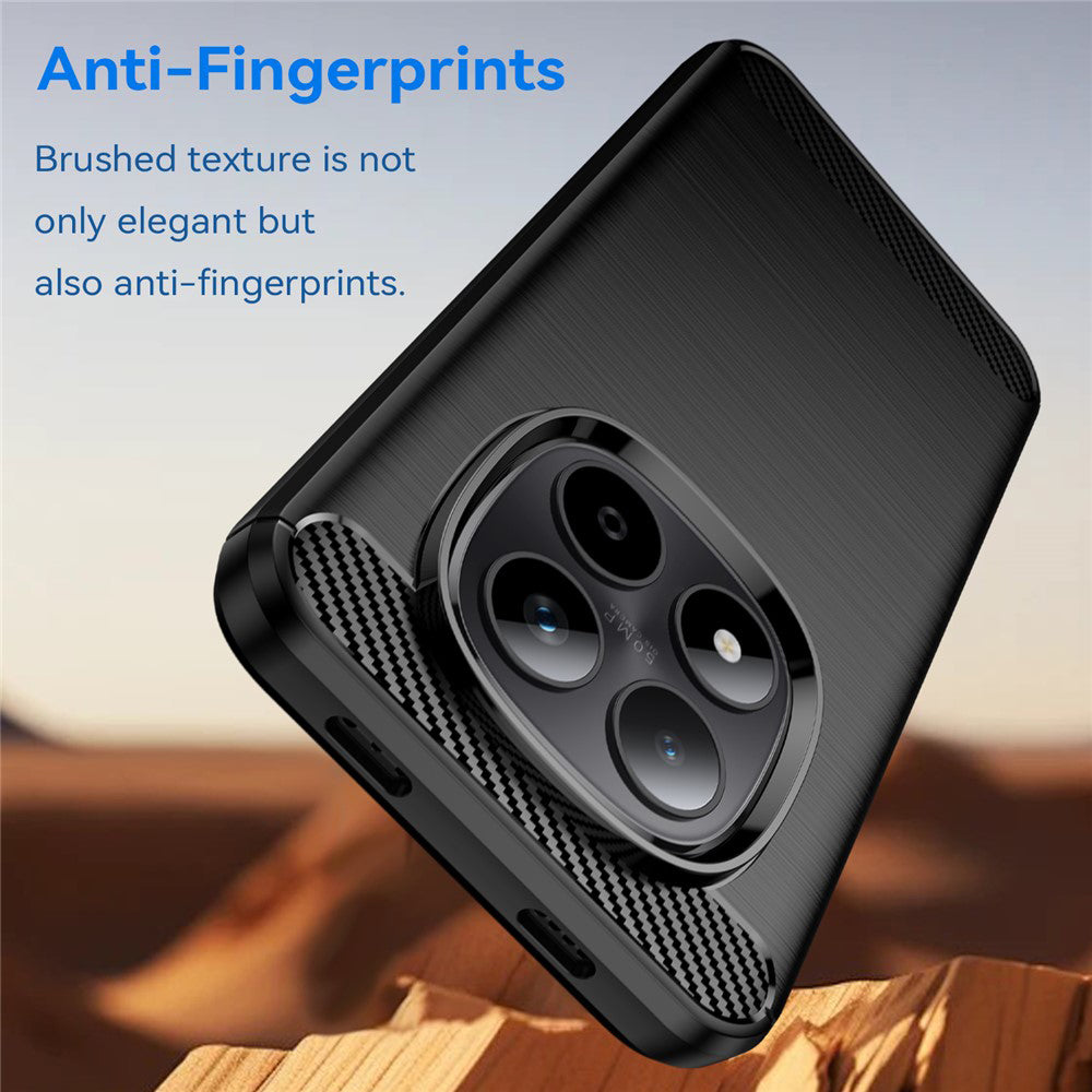 Custodia per Xiaomi Poco M8 Pro / Redmi Note 15 Pro+ 5G, Techsuit, Carbonio, Nera
