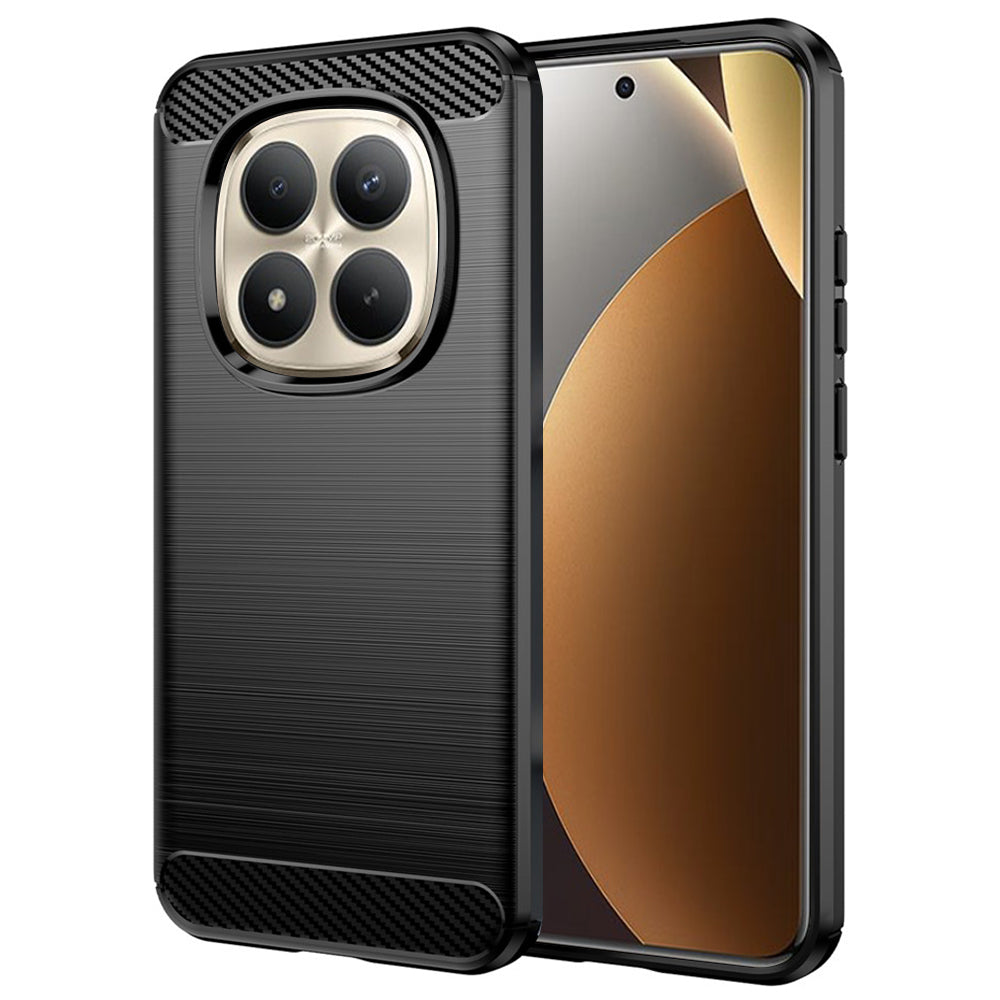 Custodia per Xiaomi Poco M8 Pro / Redmi Note 15 Pro+ 5G, Techsuit, Carbonio, Nera